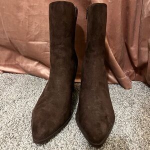 Brown Suede Ankle Boots